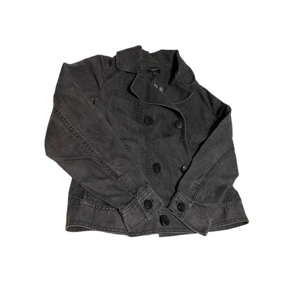 Talbots Size 14 Womens Black Denim Jean Jacket #U-4-10 - Picture 7 of 9